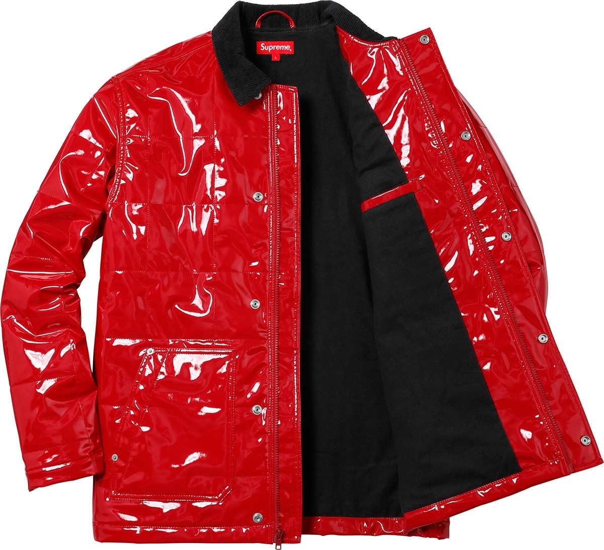 Quilted Patent Vinyl Work Jacket view 11